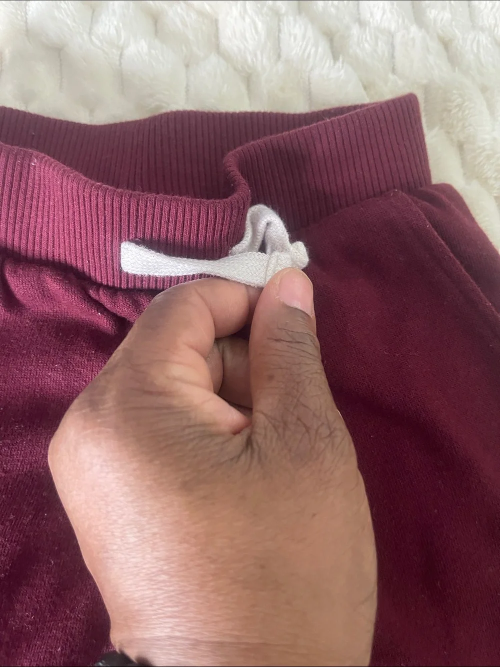 The Children's Place Maroon Jogger Sweatpants with White Drawstring